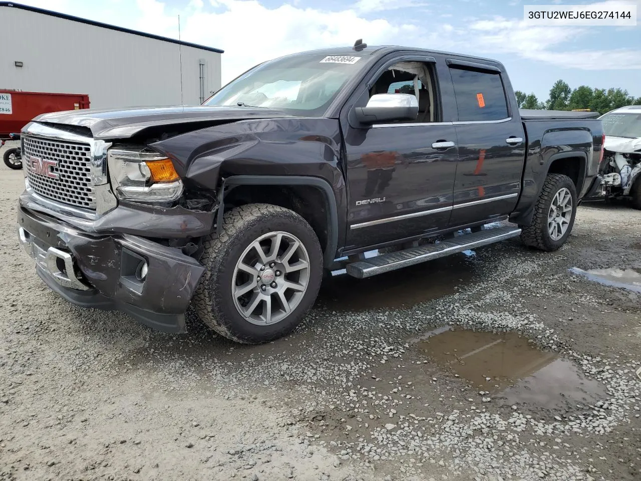 2014 GMC Sierra K1500 Denali VIN: 3GTU2WEJ6EG274144 Lot: 66483694