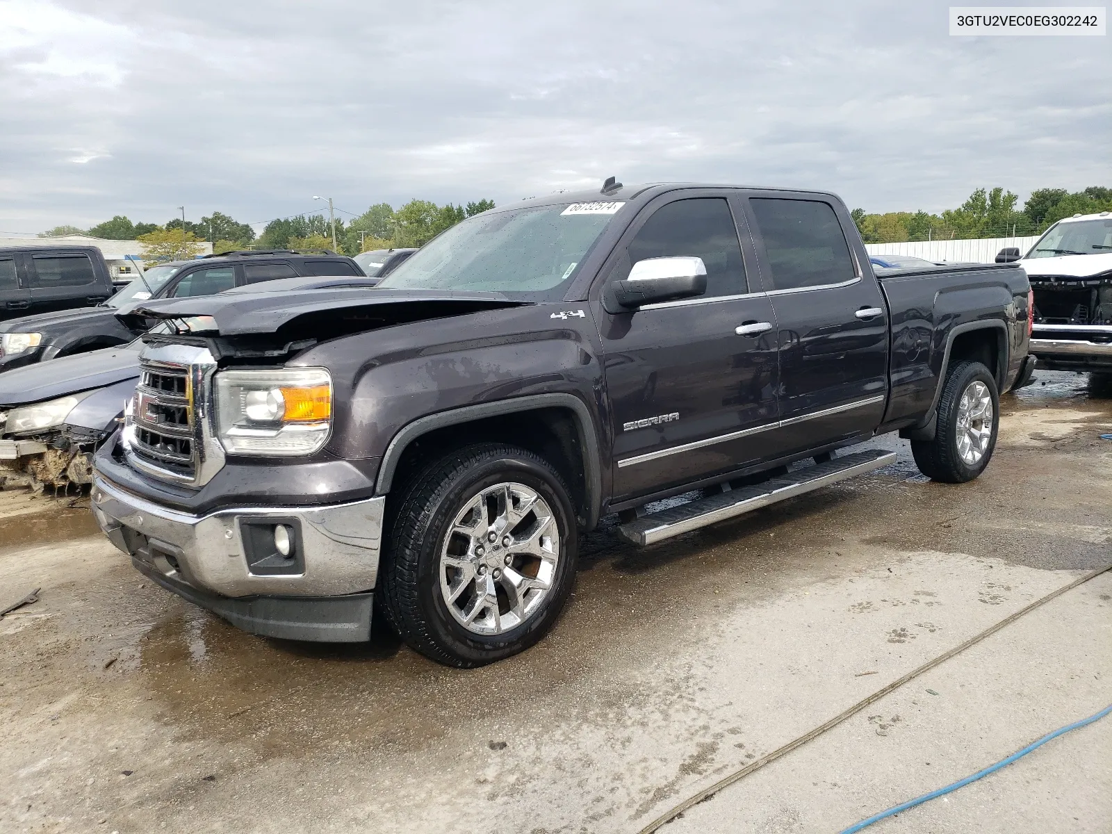 2014 GMC Sierra K1500 Slt VIN: 3GTU2VEC0EG302242 Lot: 66732574