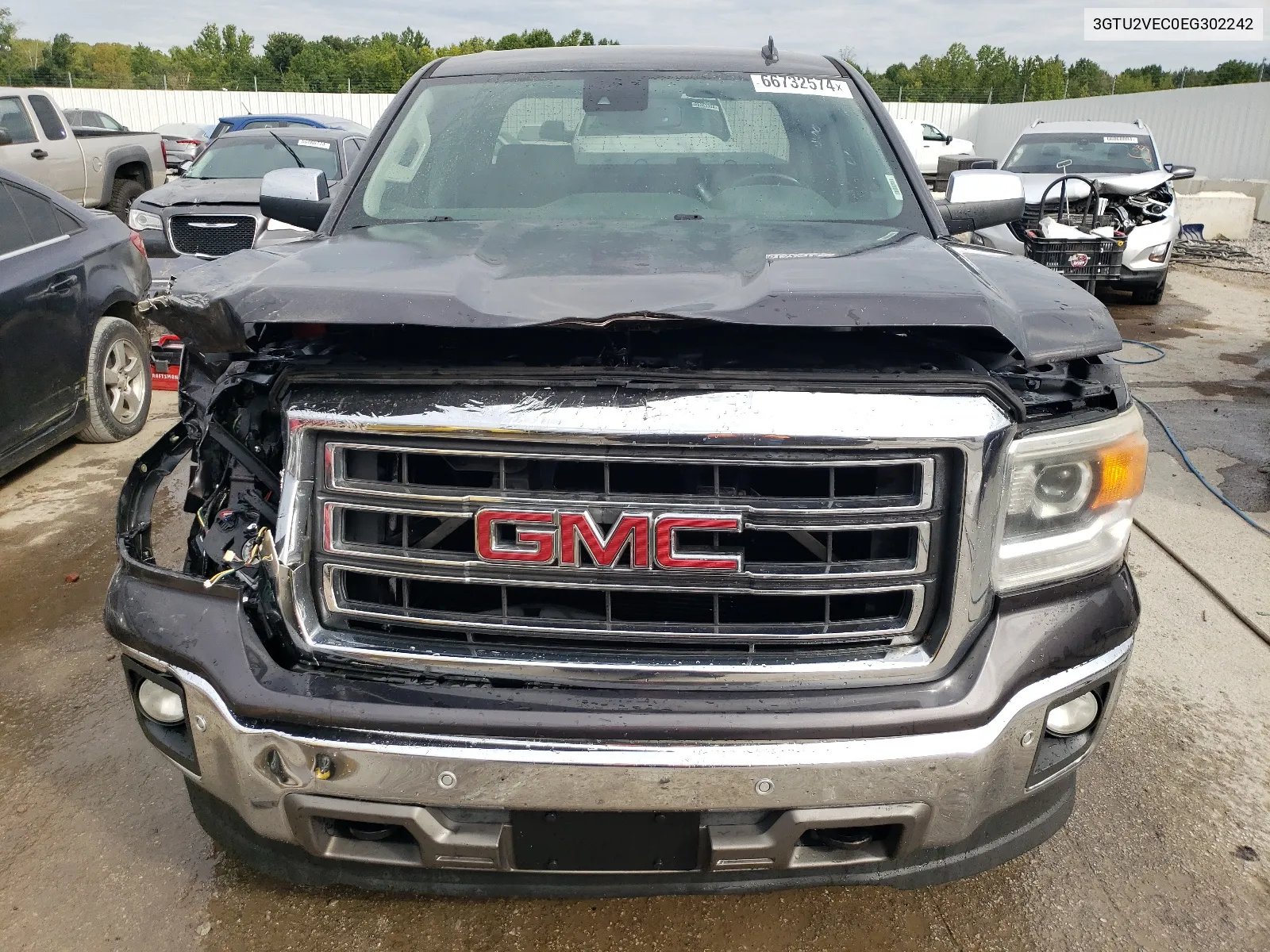 2014 GMC Sierra K1500 Slt VIN: 3GTU2VEC0EG302242 Lot: 66732574