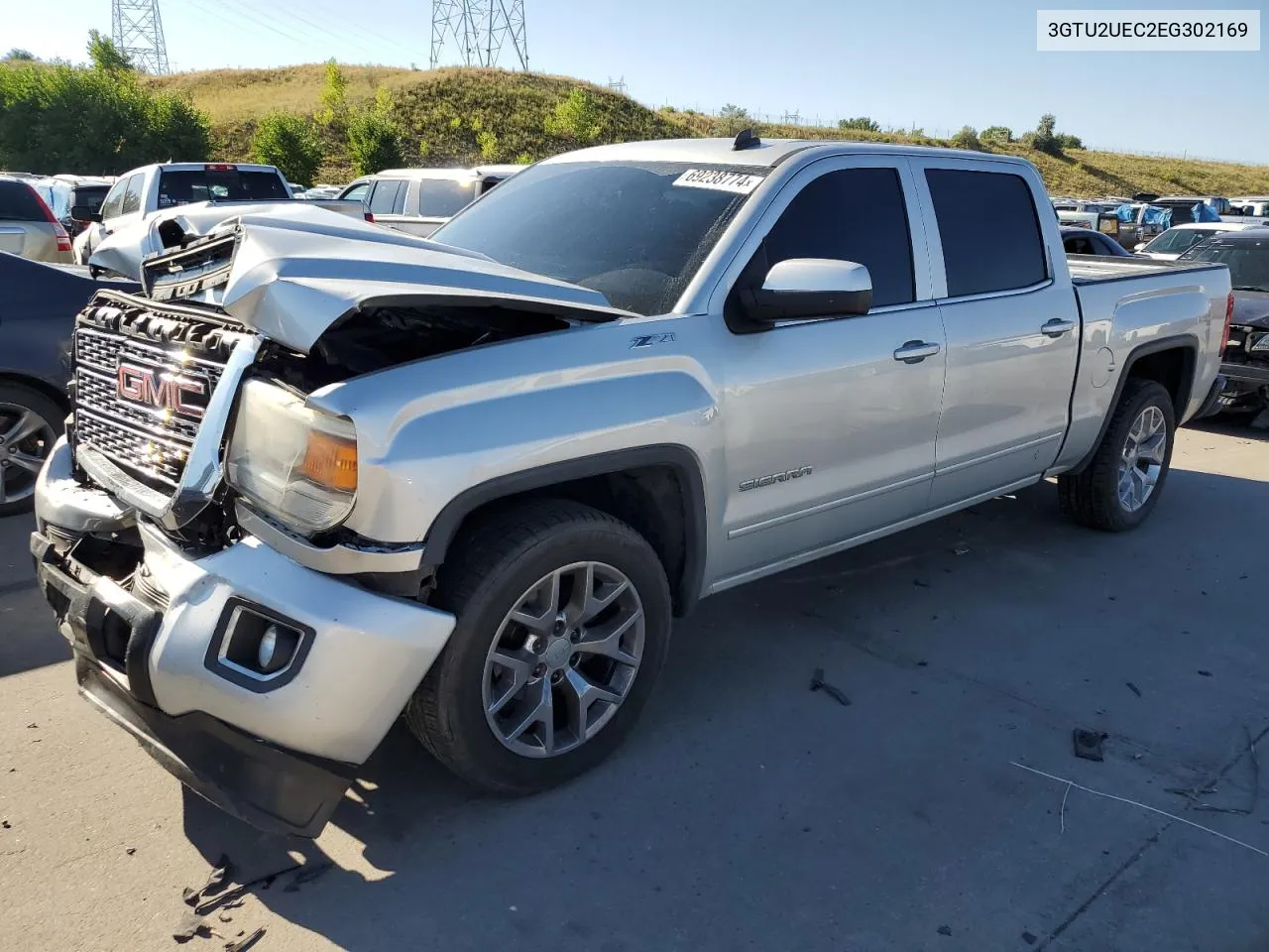 2014 GMC Sierra K1500 Sle VIN: 3GTU2UEC2EG302169 Lot: 69238774