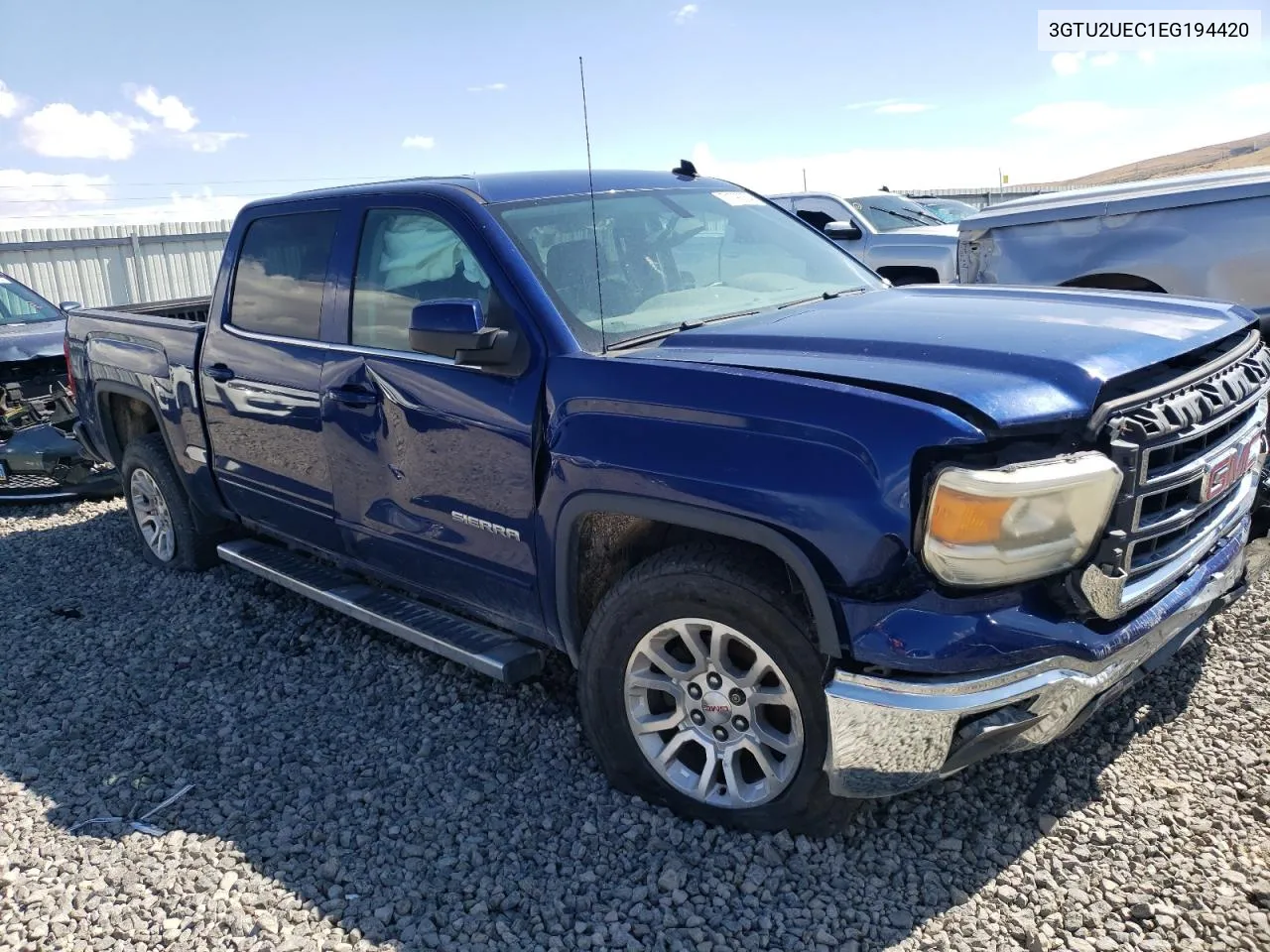 2014 GMC Sierra K1500 Sle VIN: 3GTU2UEC1EG194420 Lot: 71792354