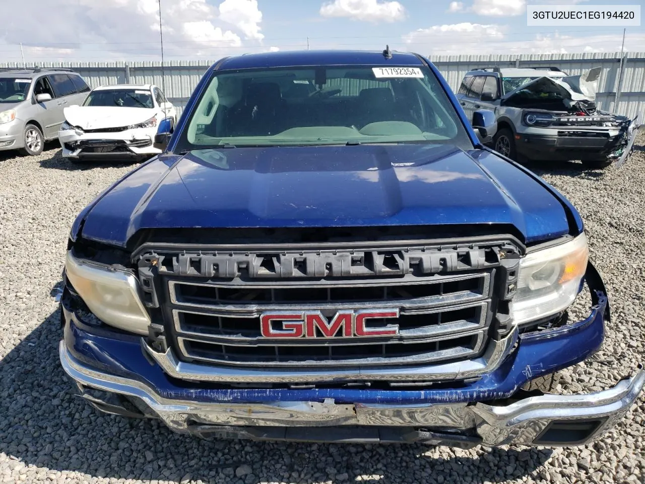 2014 GMC Sierra K1500 Sle VIN: 3GTU2UEC1EG194420 Lot: 71792354