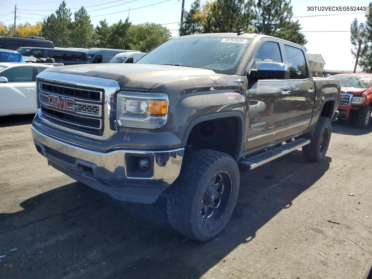 2014 GMC Sierra K1500 Slt VIN: 3GTU2VECXEG552443 Lot: 73757634