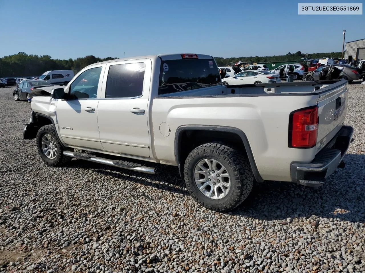 2014 GMC Sierra K1500 Sle VIN: 3GTU2UEC3EG551869 Lot: 74343804