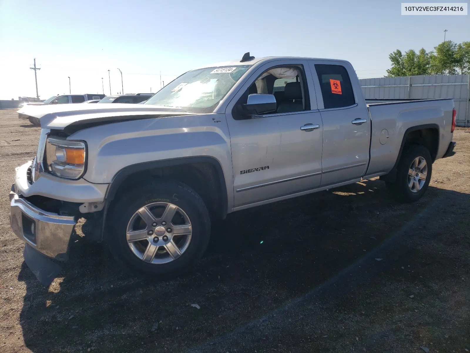 1GTV2VEC3FZ414216 2015 GMC Sierra K1500 Slt