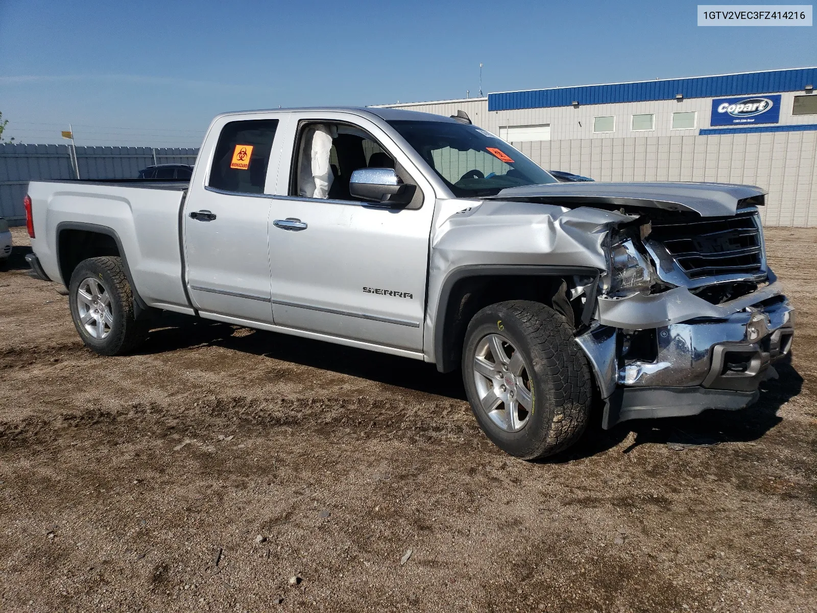 1GTV2VEC3FZ414216 2015 GMC Sierra K1500 Slt