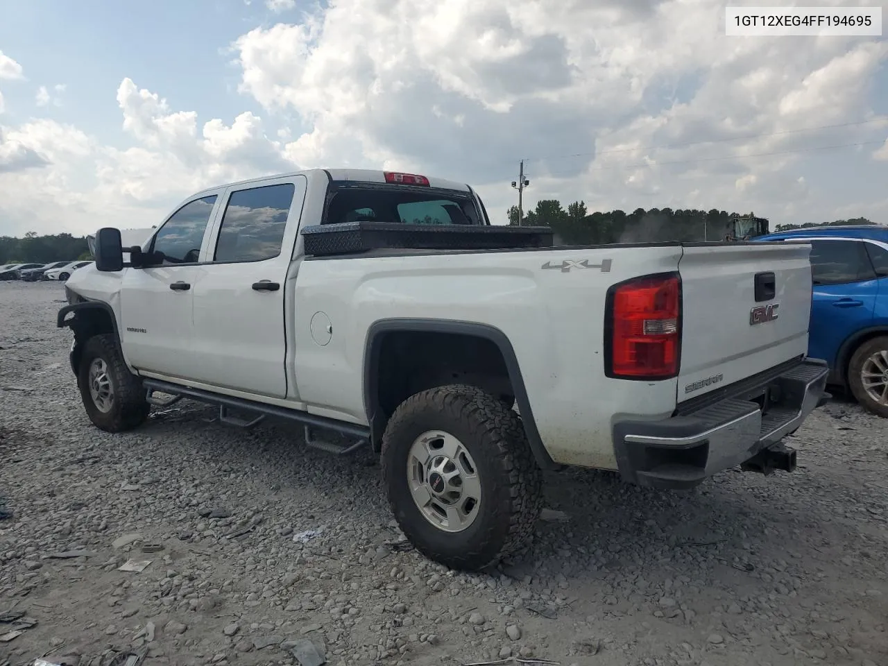 2015 GMC Sierra K2500 Heavy Duty VIN: 1GT12XEG4FF194695 Lot: 67209114