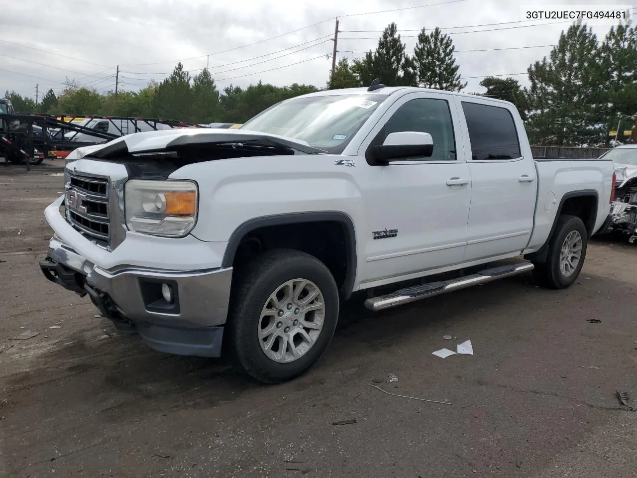 2015 GMC Sierra K1500 Sle VIN: 3GTU2UEC7FG494481 Lot: 69034734