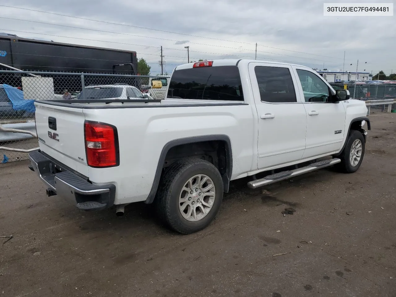 2015 GMC Sierra K1500 Sle VIN: 3GTU2UEC7FG494481 Lot: 69034734