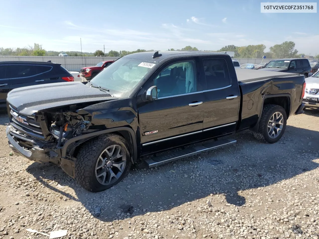 2015 GMC Sierra K1500 Slt VIN: 1GTV2VEC0FZ351768 Lot: 71939394