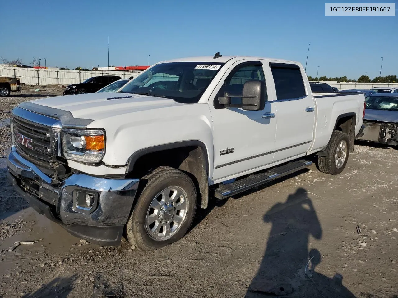 2015 GMC Sierra K2500 Slt VIN: 1GT12ZE80FF191667 Lot: 72890714