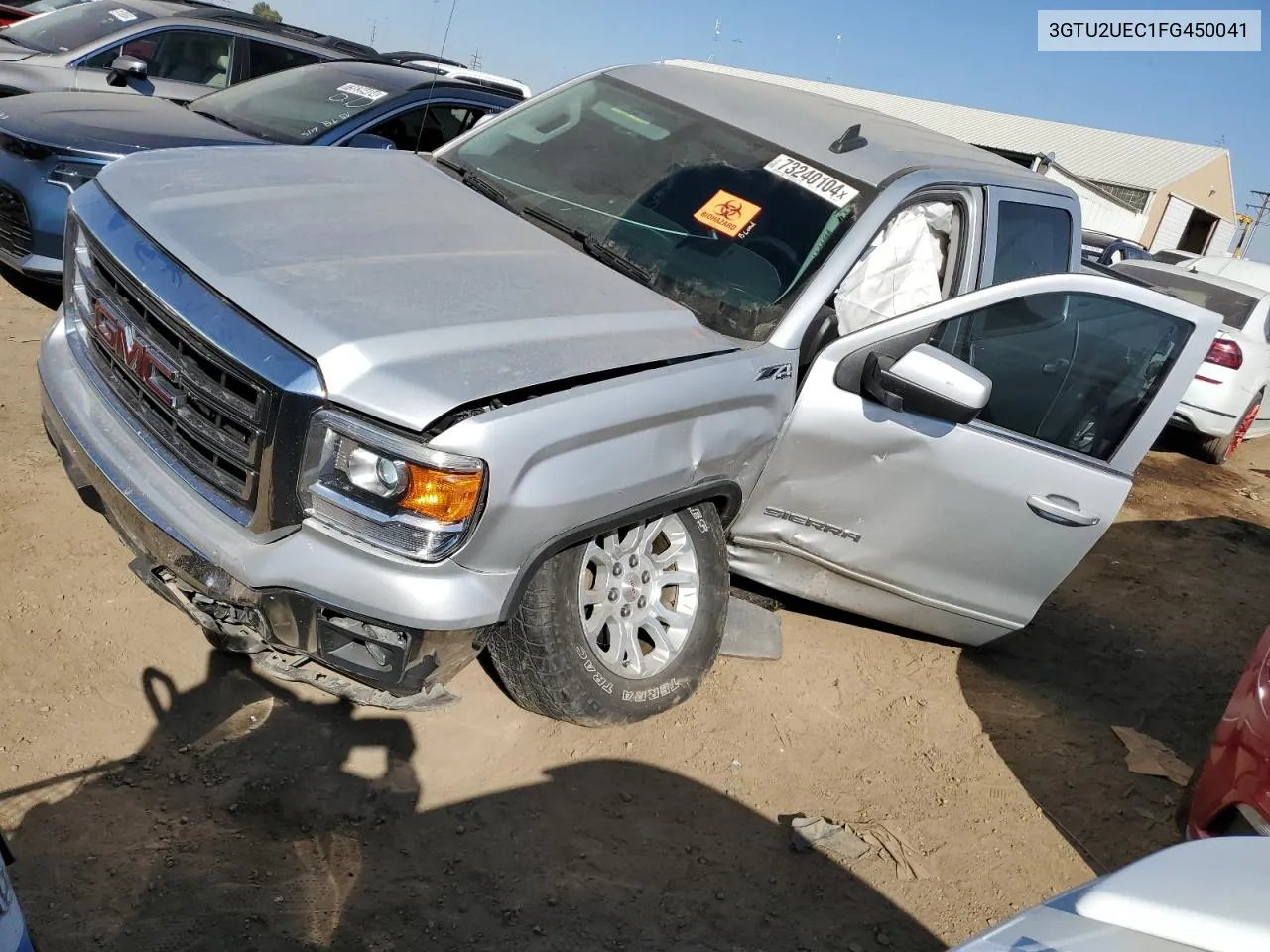 2015 GMC Sierra K1500 Sle VIN: 3GTU2UEC1FG450041 Lot: 73240104