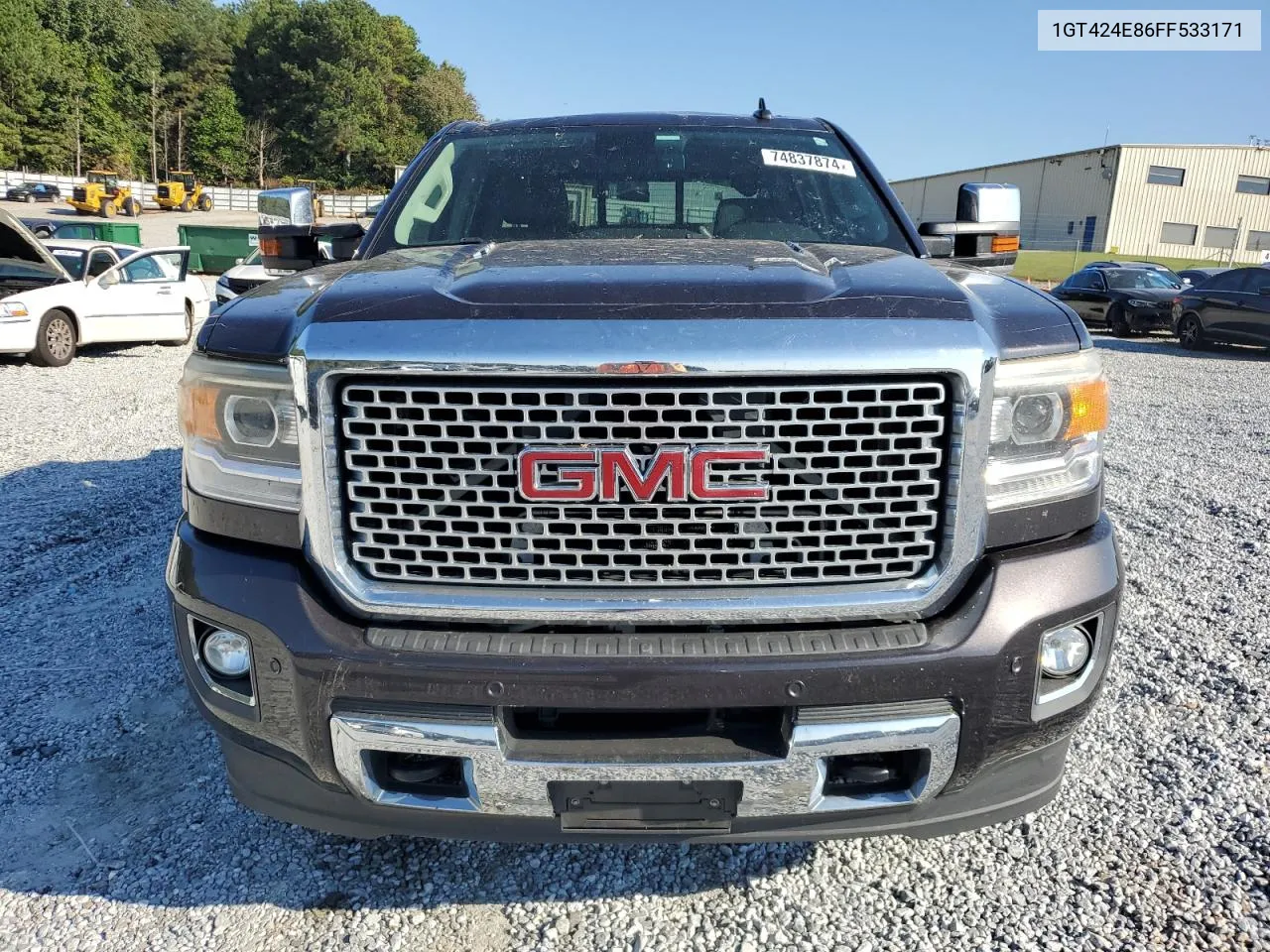 2015 GMC Sierra K3500 Denali VIN: 1GT424E86FF533171 Lot: 74837874