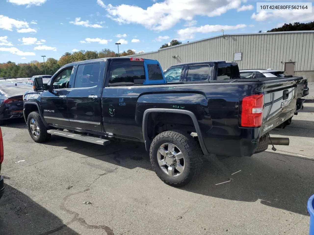 2015 GMC Sierra K3500 Denali VIN: 1GT424E80FF562164 Lot: 75744004