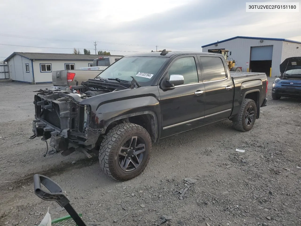 2015 GMC Sierra K1500 Slt VIN: 3GTU2VEC2FG151180 Lot: 76133194