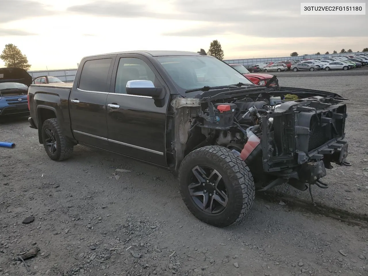 2015 GMC Sierra K1500 Slt VIN: 3GTU2VEC2FG151180 Lot: 76133194