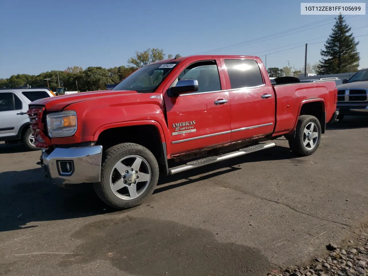 2015 GMC Sierra K2500 Slt VIN: 1GT12ZE81FF105699 Lot: 76294324