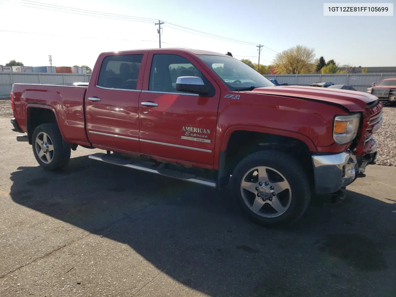 2015 GMC Sierra K2500 Slt VIN: 1GT12ZE81FF105699 Lot: 76294324