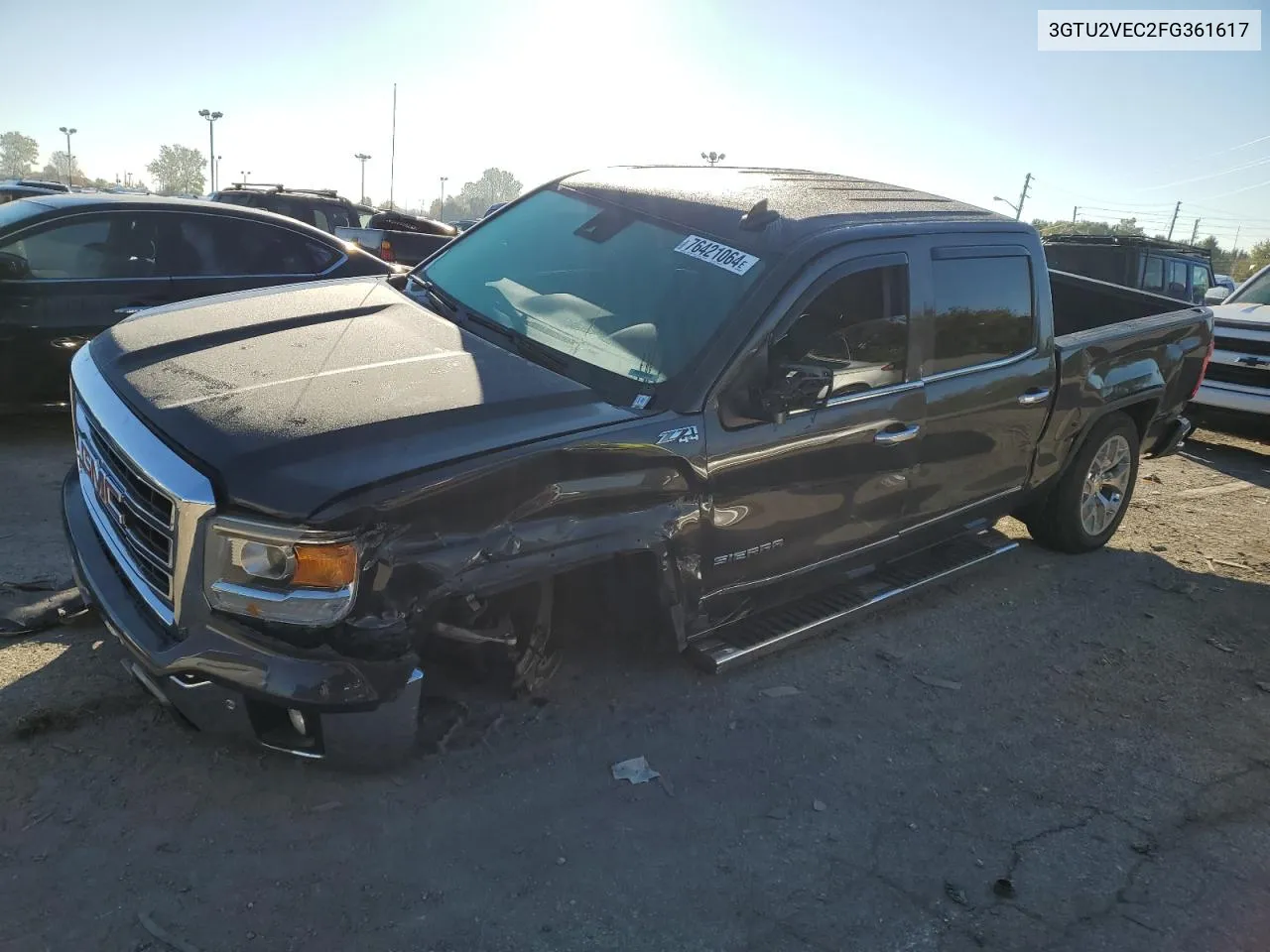 2015 GMC Sierra K1500 Slt VIN: 3GTU2VEC2FG361617 Lot: 76421064