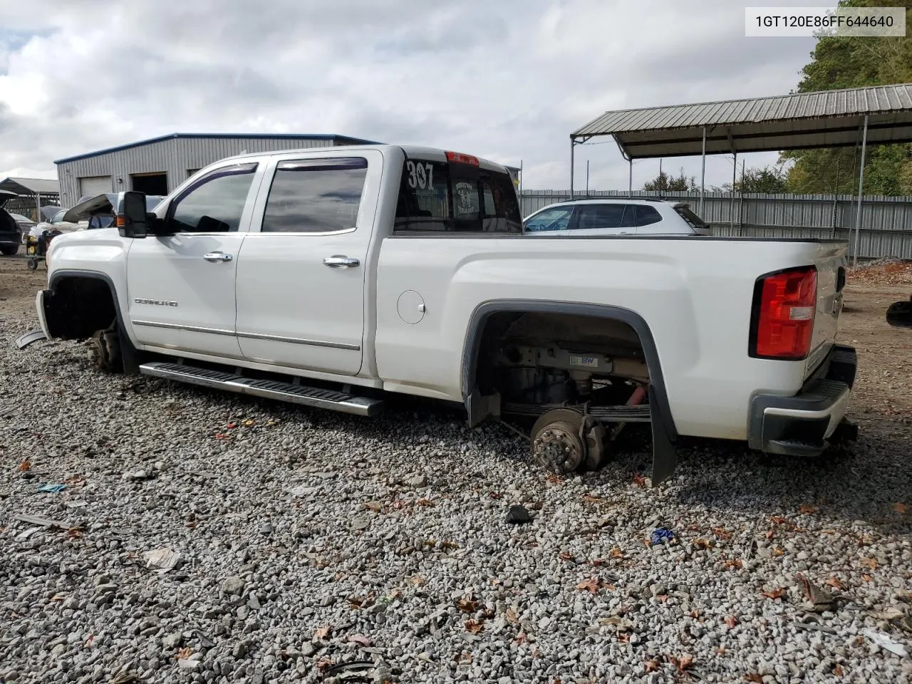 2015 GMC Sierra K2500 Denali VIN: 1GT120E86FF644640 Lot: 77303164