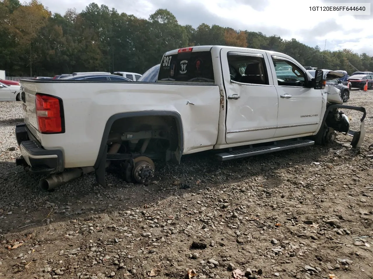 2015 GMC Sierra K2500 Denali VIN: 1GT120E86FF644640 Lot: 77303164