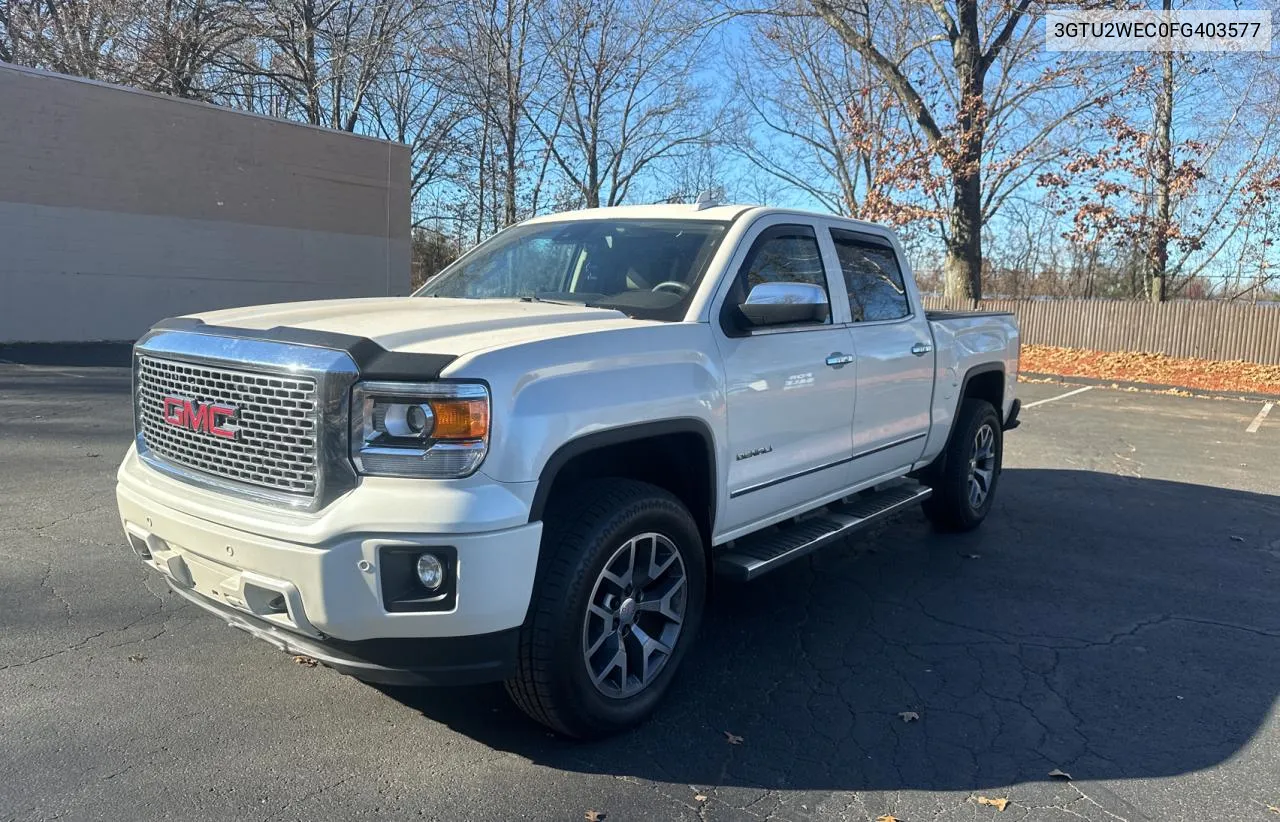 2015 GMC Sierra K1500 Denali VIN: 3GTU2WEC0FG403577 Lot: 80368994