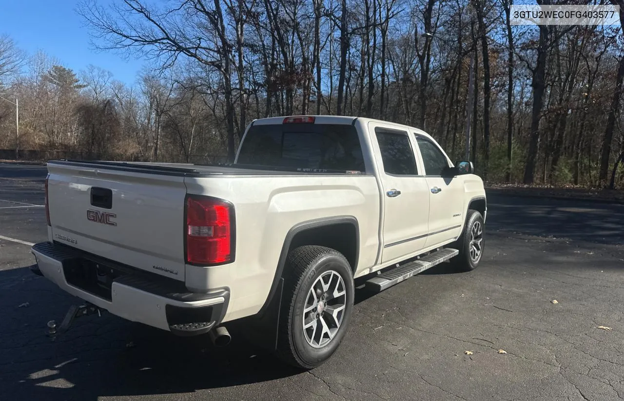 2015 GMC Sierra K1500 Denali VIN: 3GTU2WEC0FG403577 Lot: 80368994