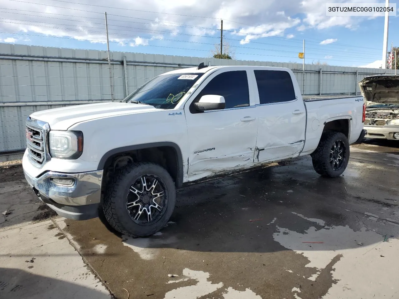 2016 GMC Sierra K1500 Sle VIN: 3GTU2MEC0GG102054 Lot: 48561634