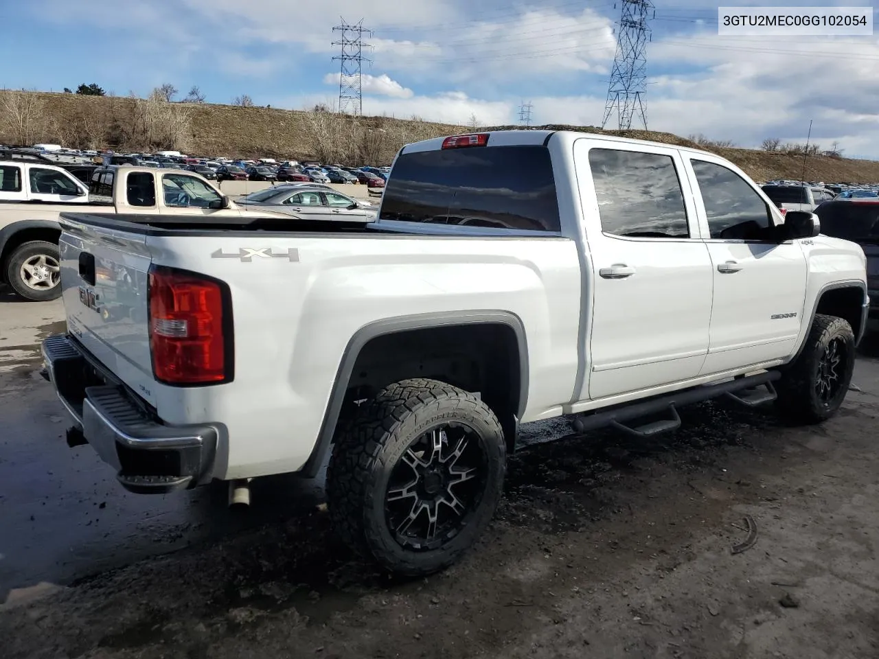 2016 GMC Sierra K1500 Sle VIN: 3GTU2MEC0GG102054 Lot: 48561634