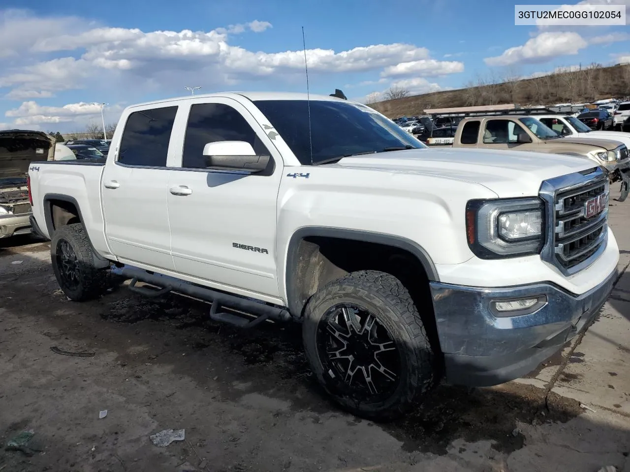 2016 GMC Sierra K1500 Sle VIN: 3GTU2MEC0GG102054 Lot: 48561634