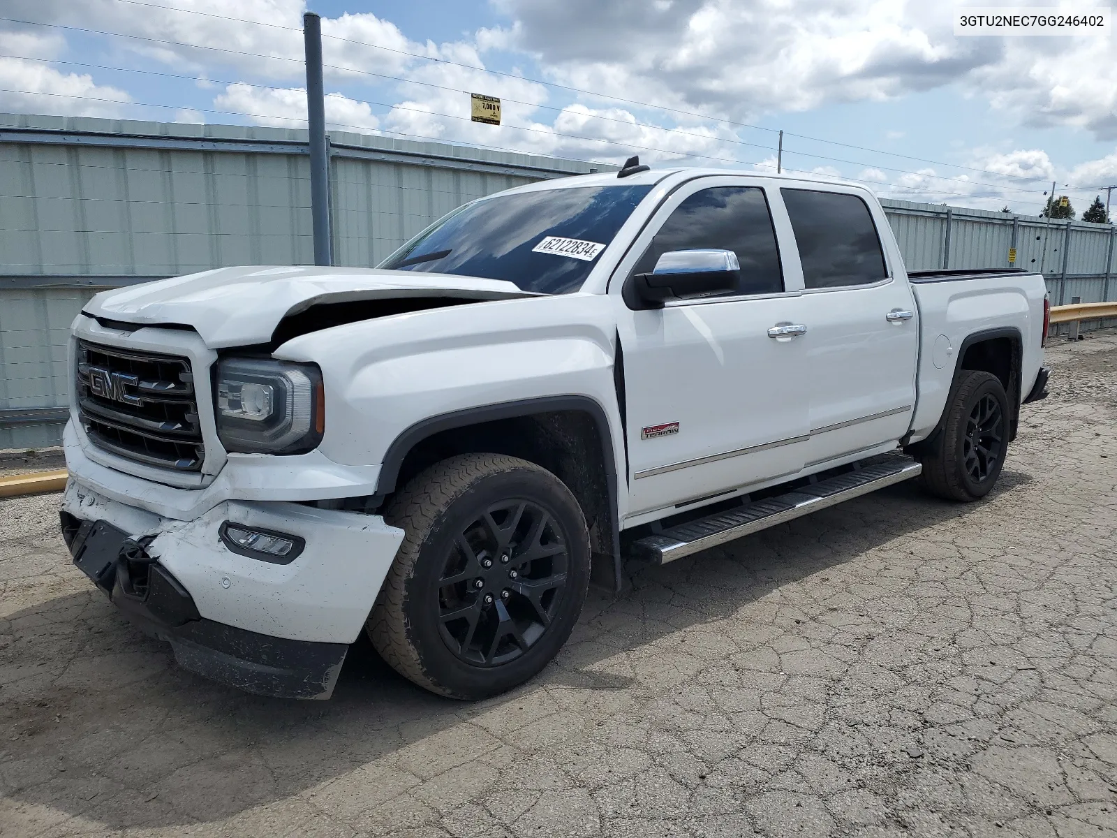 2016 GMC Sierra K1500 Slt VIN: 3GTU2NEC7GG246402 Lot: 62122834