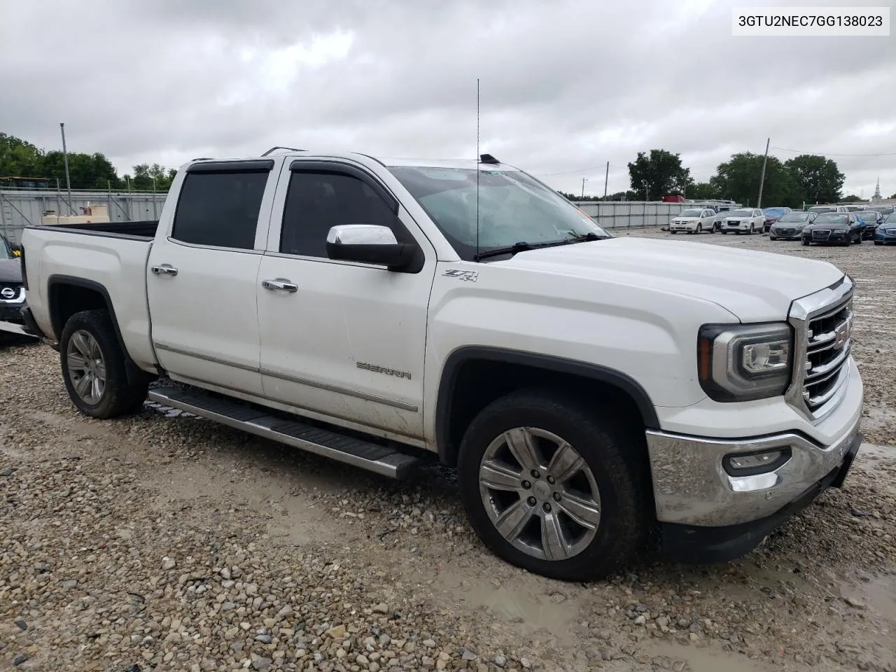 2016 GMC Sierra K1500 Slt VIN: 3GTU2NEC7GG138023 Lot: 62296914