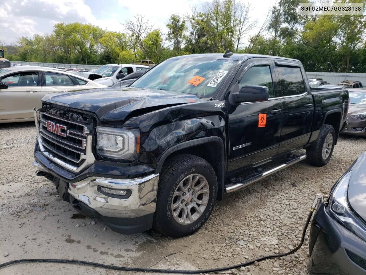 2016 GMC Sierra K1500 Sle VIN: 3GTU2MEC7GG328138 Lot: 63049223