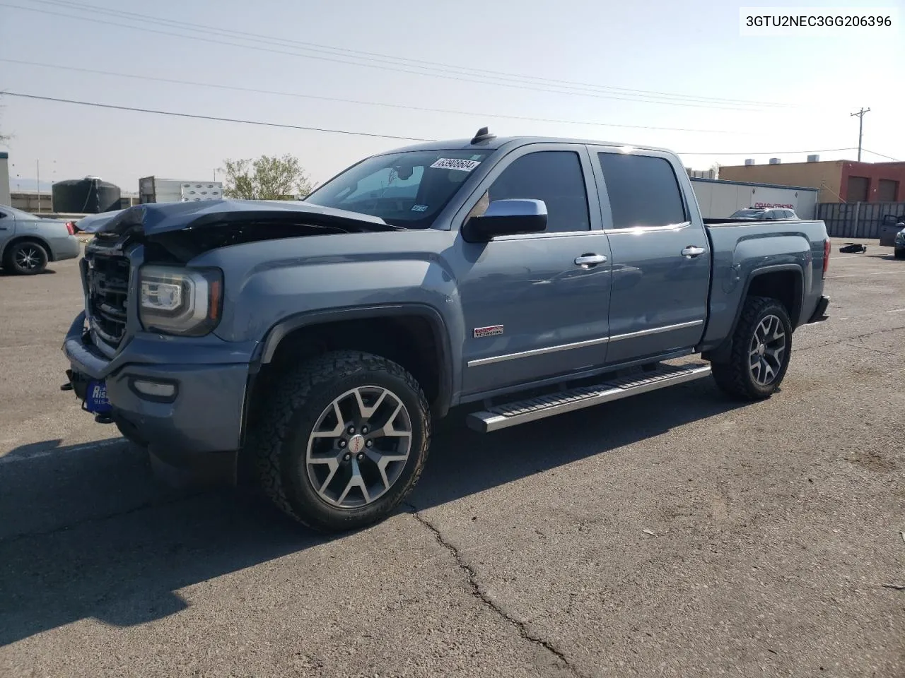 2016 GMC Sierra K1500 Slt VIN: 3GTU2NEC3GG206396 Lot: 63908604