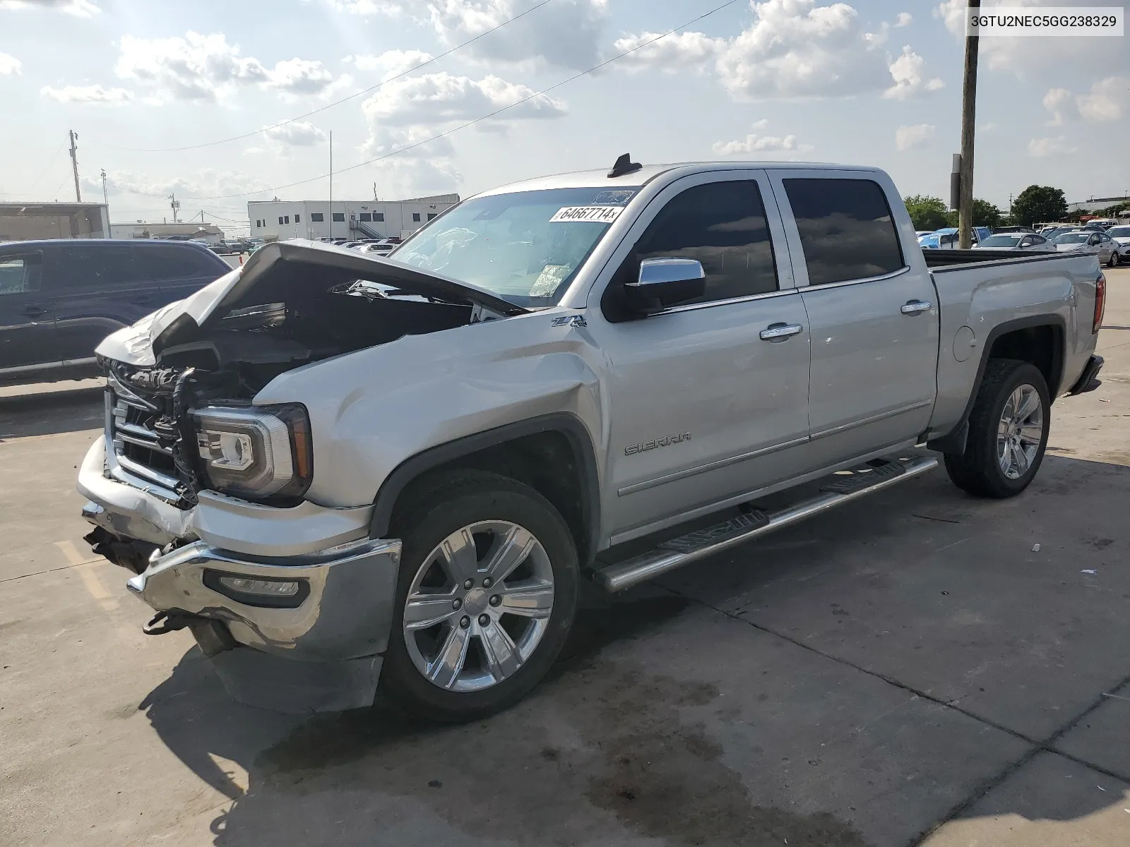 2016 GMC Sierra K1500 Slt VIN: 3GTU2NEC5GG238329 Lot: 64667714