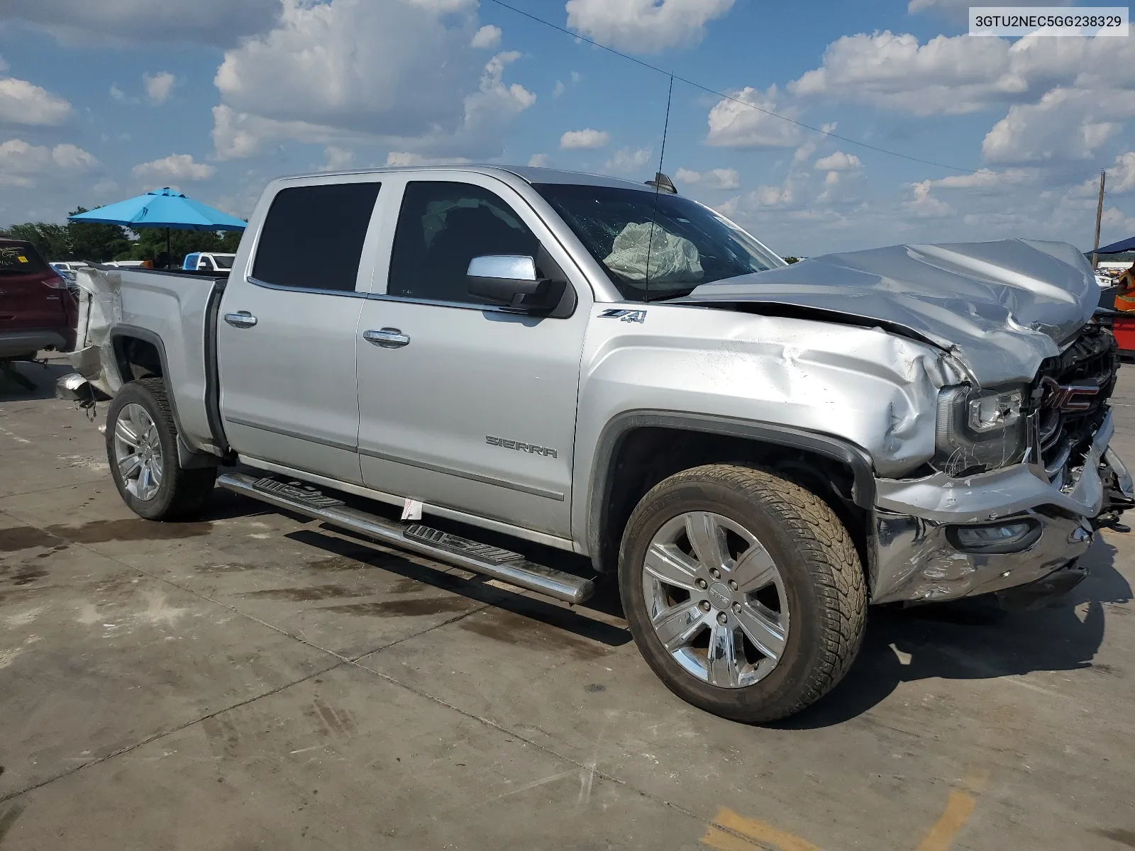 2016 GMC Sierra K1500 Slt VIN: 3GTU2NEC5GG238329 Lot: 64667714