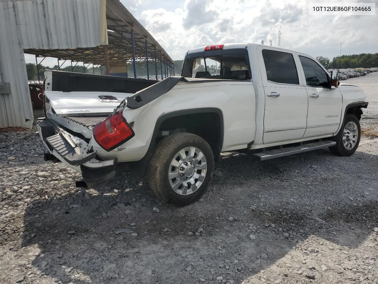 2016 GMC Sierra K2500 Denali VIN: 1GT12UE86GF104665 Lot: 65595714