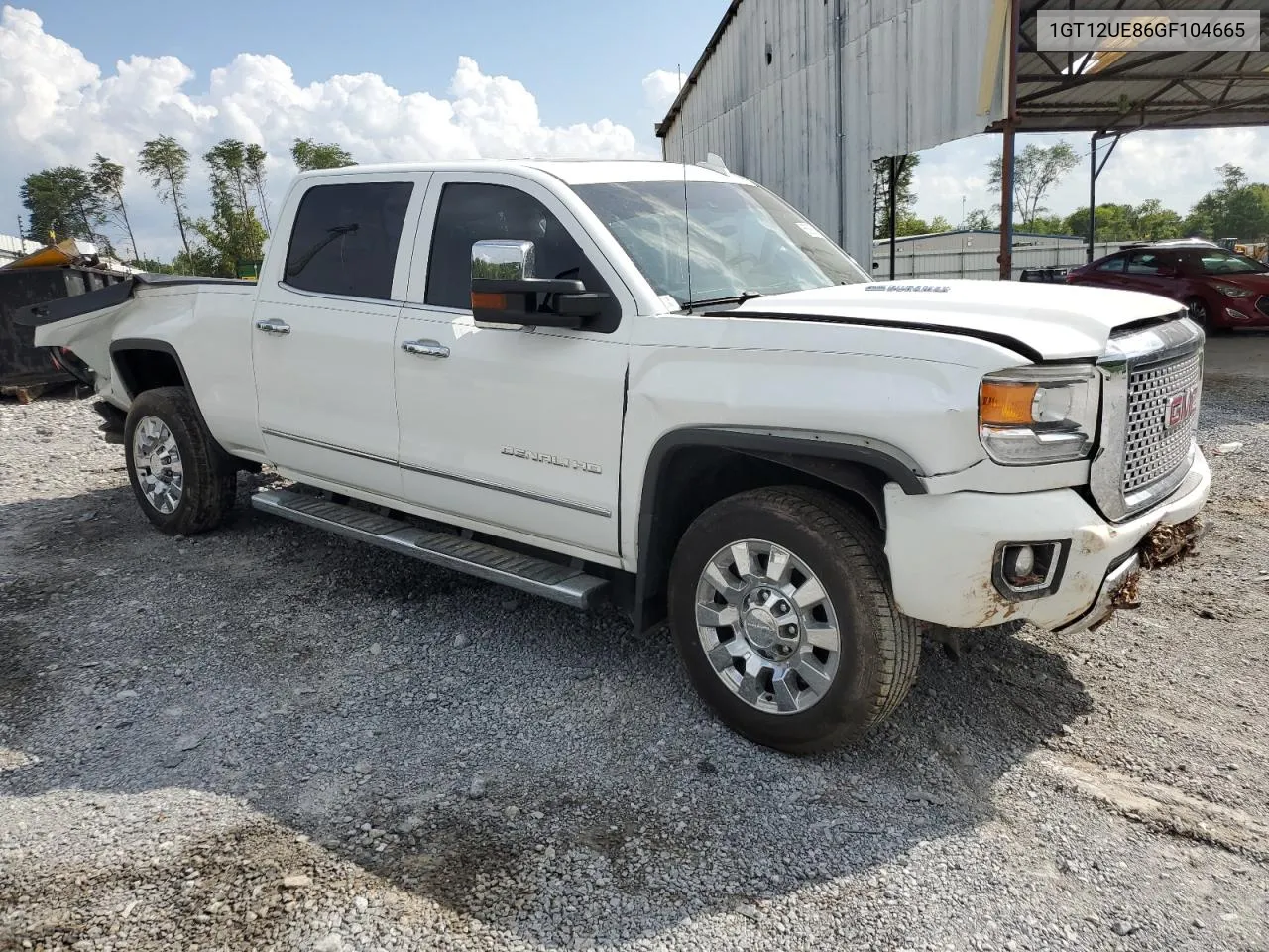 2016 GMC Sierra K2500 Denali VIN: 1GT12UE86GF104665 Lot: 65595714