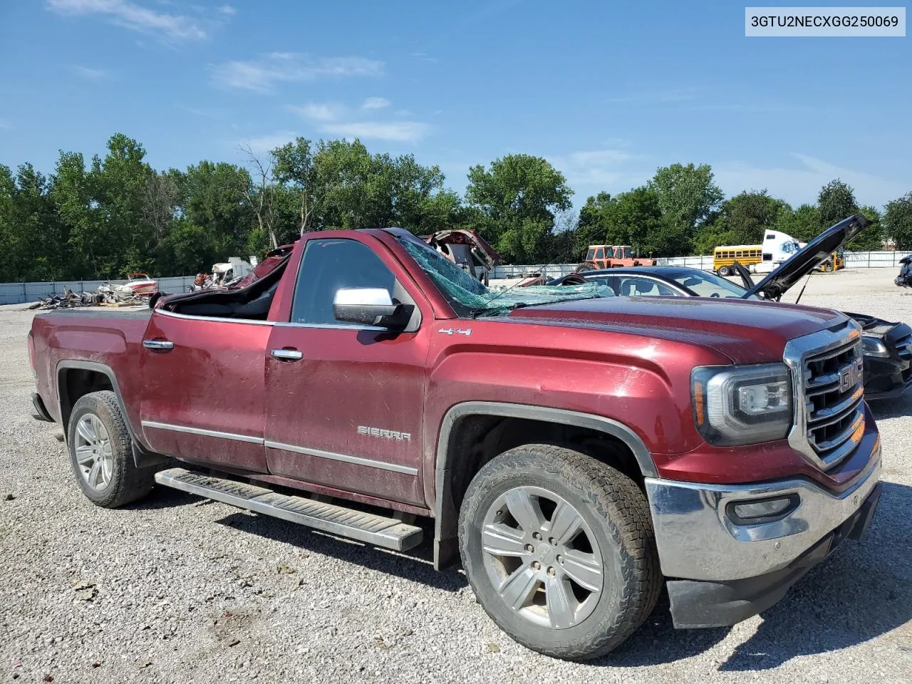 2016 GMC Sierra K1500 Slt VIN: 3GTU2NECXGG250069 Lot: 65831744