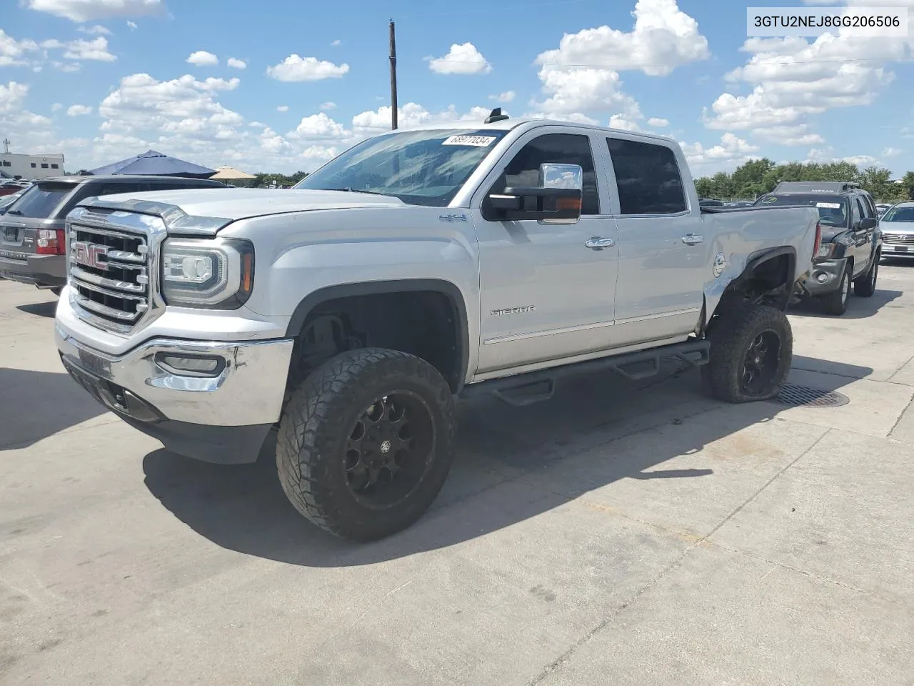 2016 GMC Sierra K1500 Slt VIN: 3GTU2NEJ8GG206506 Lot: 68977034