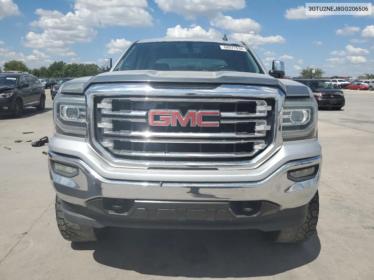 2016 GMC Sierra K1500 Slt VIN: 3GTU2NEJ8GG206506 Lot: 68977034