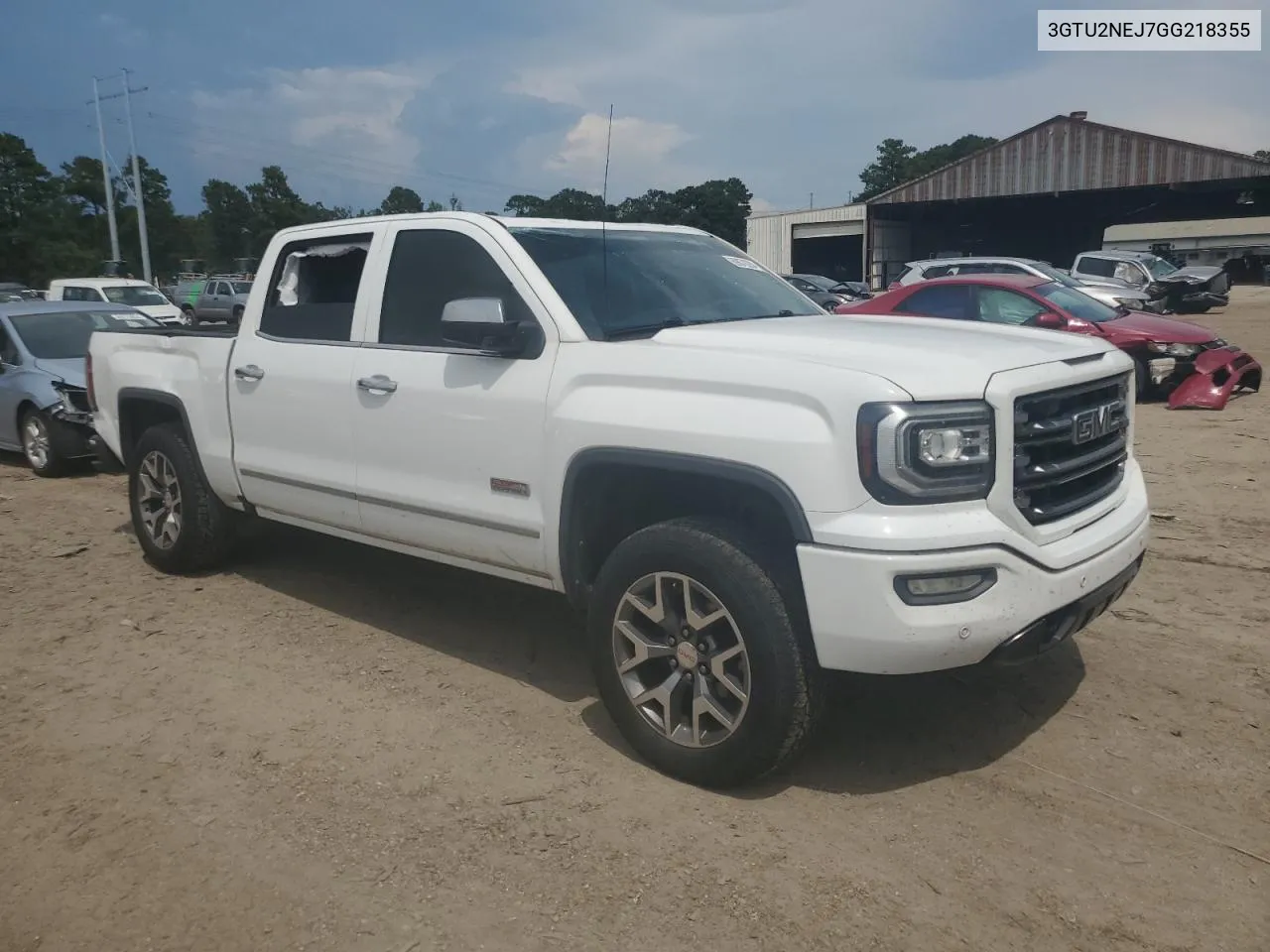 2016 GMC Sierra K1500 Slt VIN: 3GTU2NEJ7GG218355 Lot: 69070204