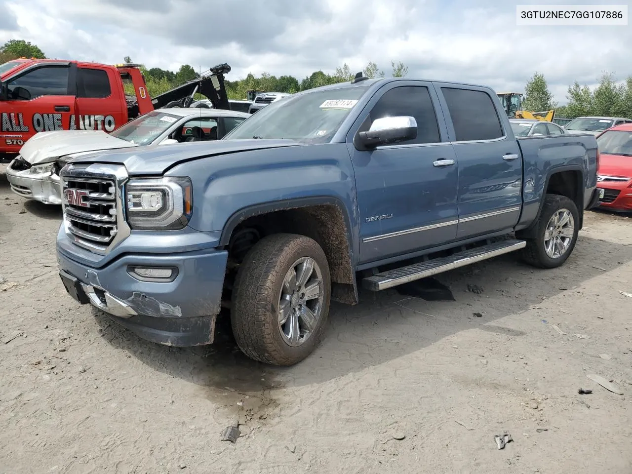 2016 GMC Sierra K1500 Slt VIN: 3GTU2NEC7GG107886 Lot: 69282174