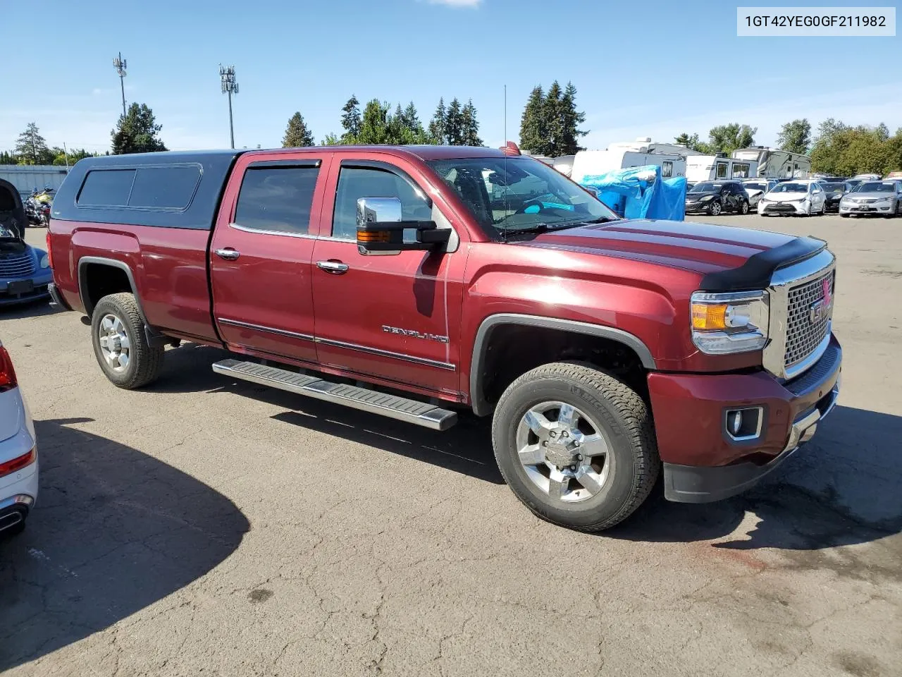 2016 GMC Sierra K3500 Denali VIN: 1GT42YEG0GF211982 Lot: 71292884