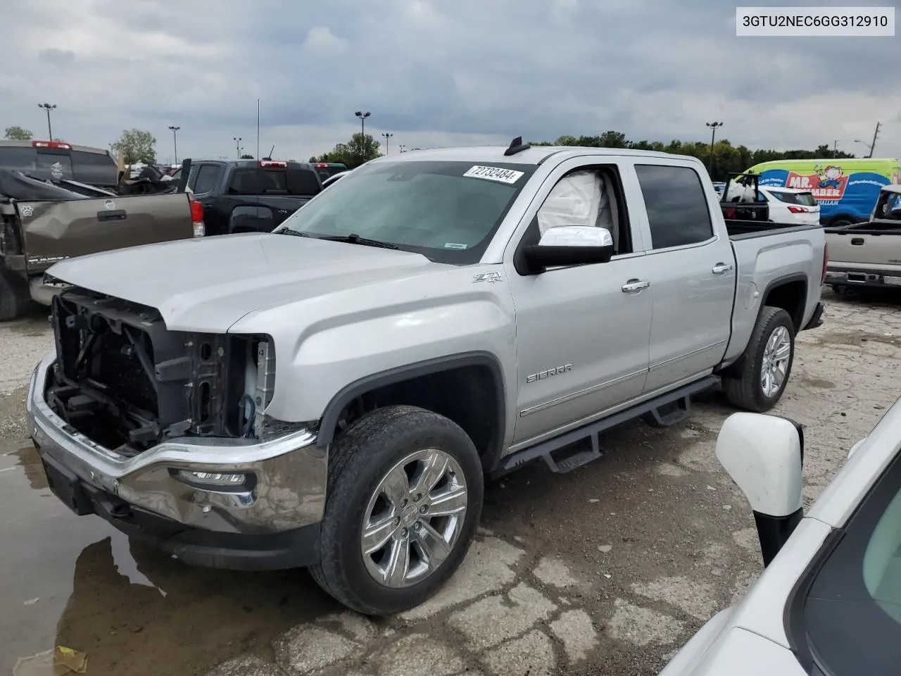 2016 GMC Sierra K1500 Slt VIN: 3GTU2NEC6GG312910 Lot: 72732484