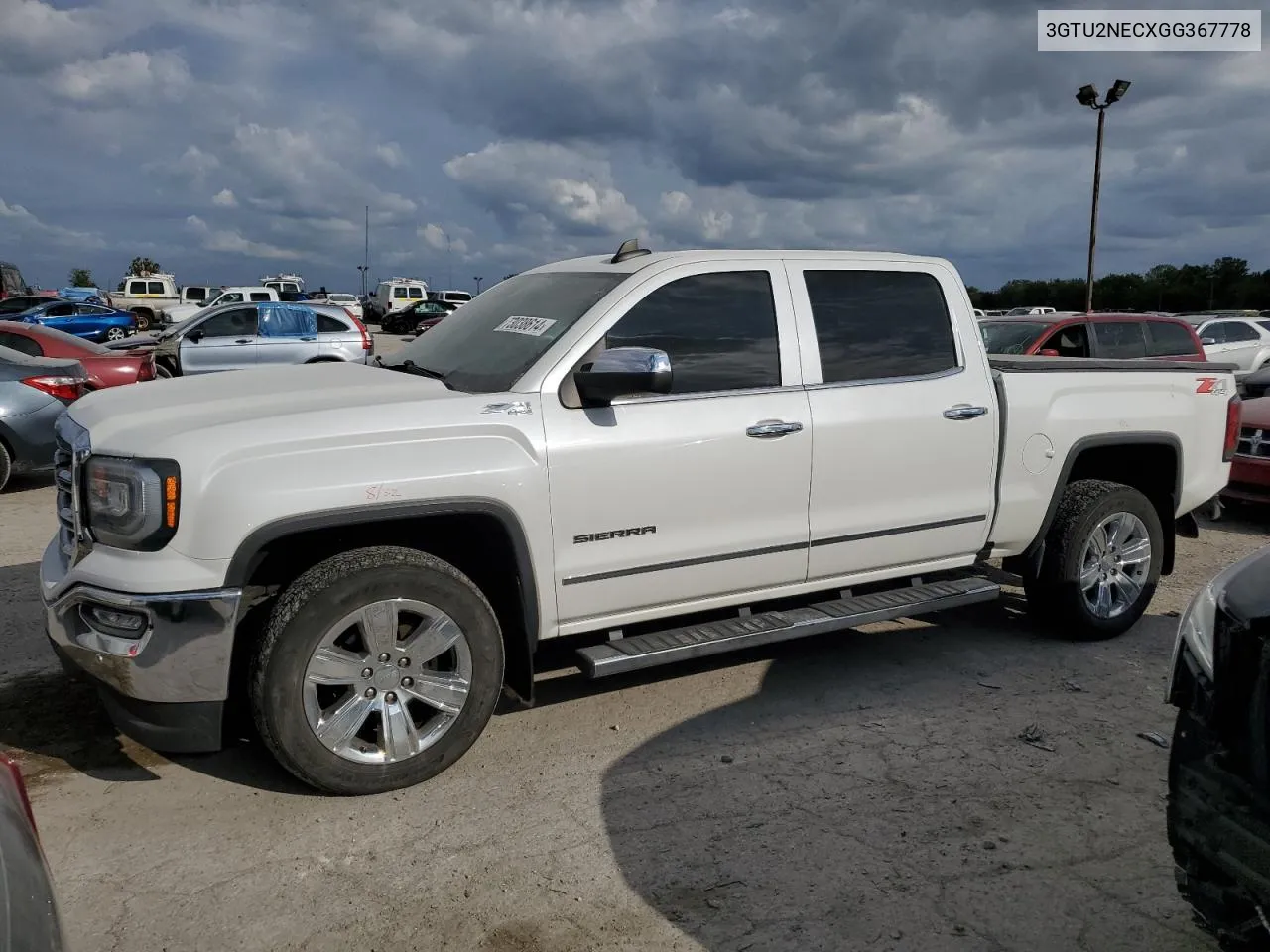 2016 GMC Sierra K1500 Slt VIN: 3GTU2NECXGG367778 Lot: 73038614