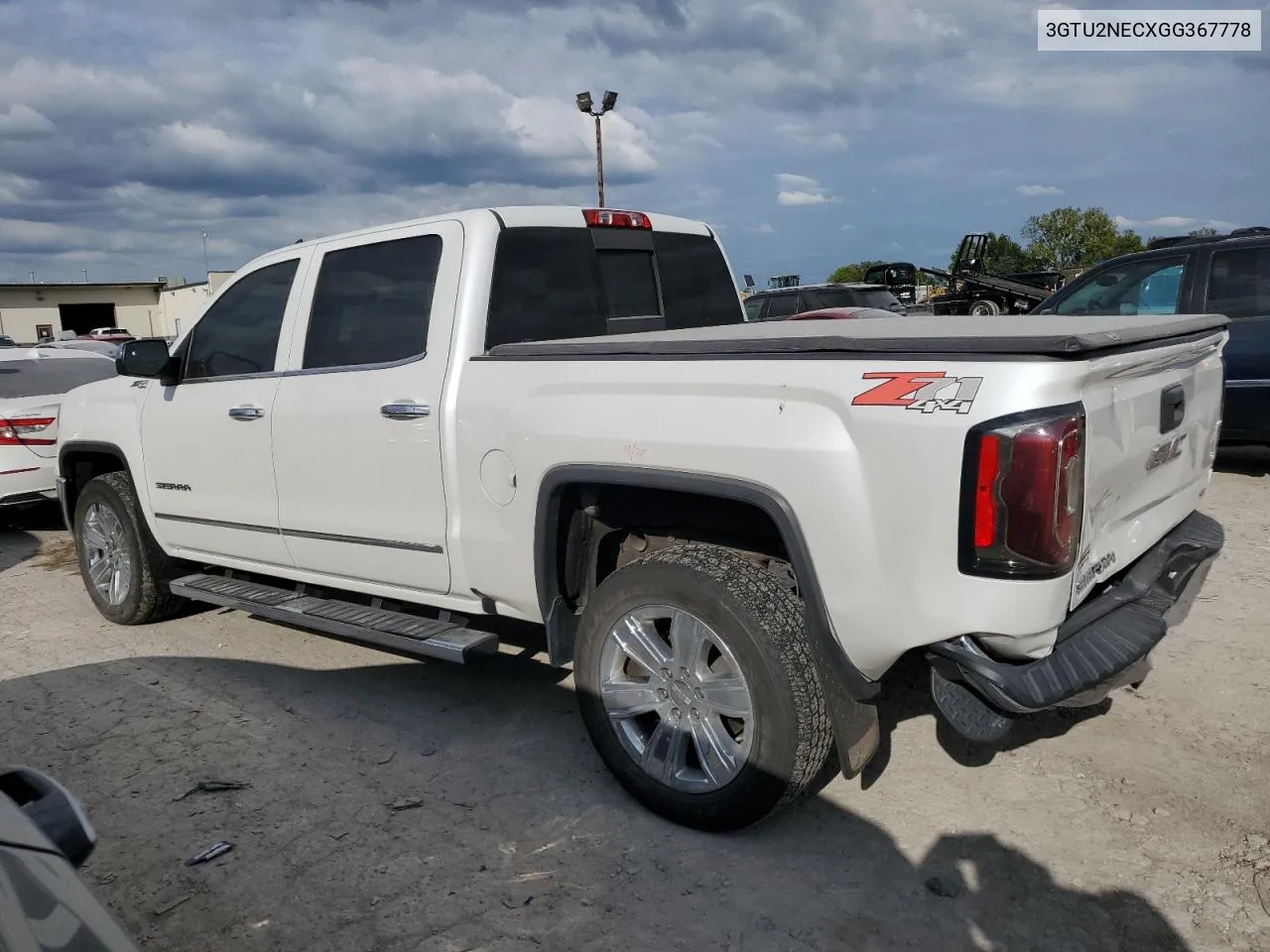 2016 GMC Sierra K1500 Slt VIN: 3GTU2NECXGG367778 Lot: 73038614