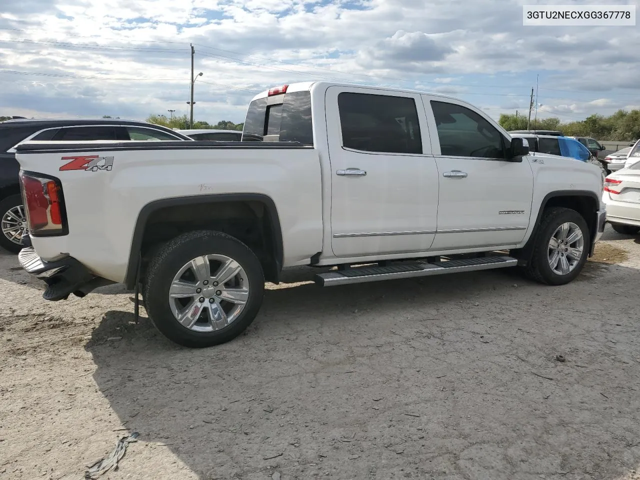 2016 GMC Sierra K1500 Slt VIN: 3GTU2NECXGG367778 Lot: 73038614