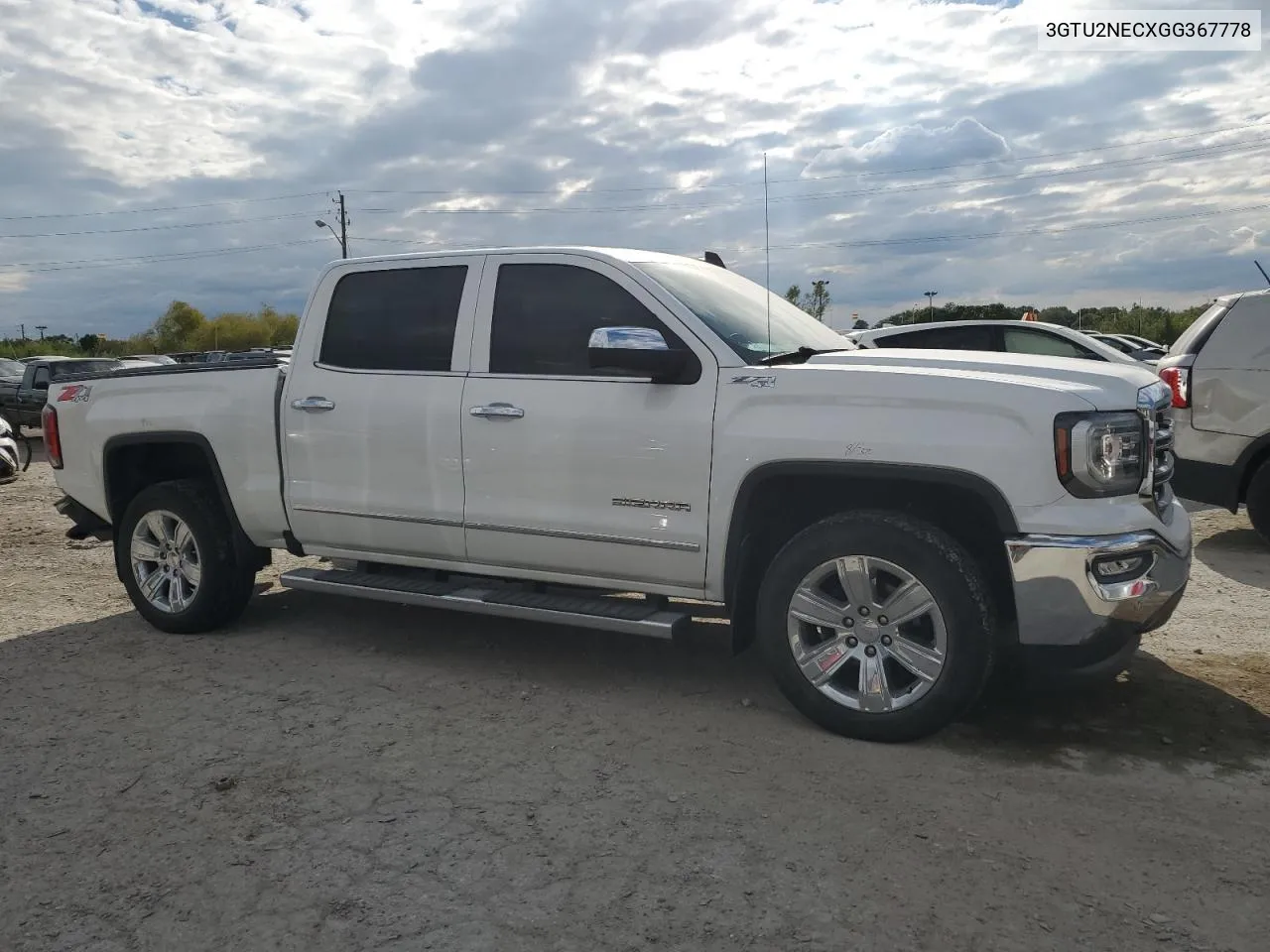 2016 GMC Sierra K1500 Slt VIN: 3GTU2NECXGG367778 Lot: 73038614