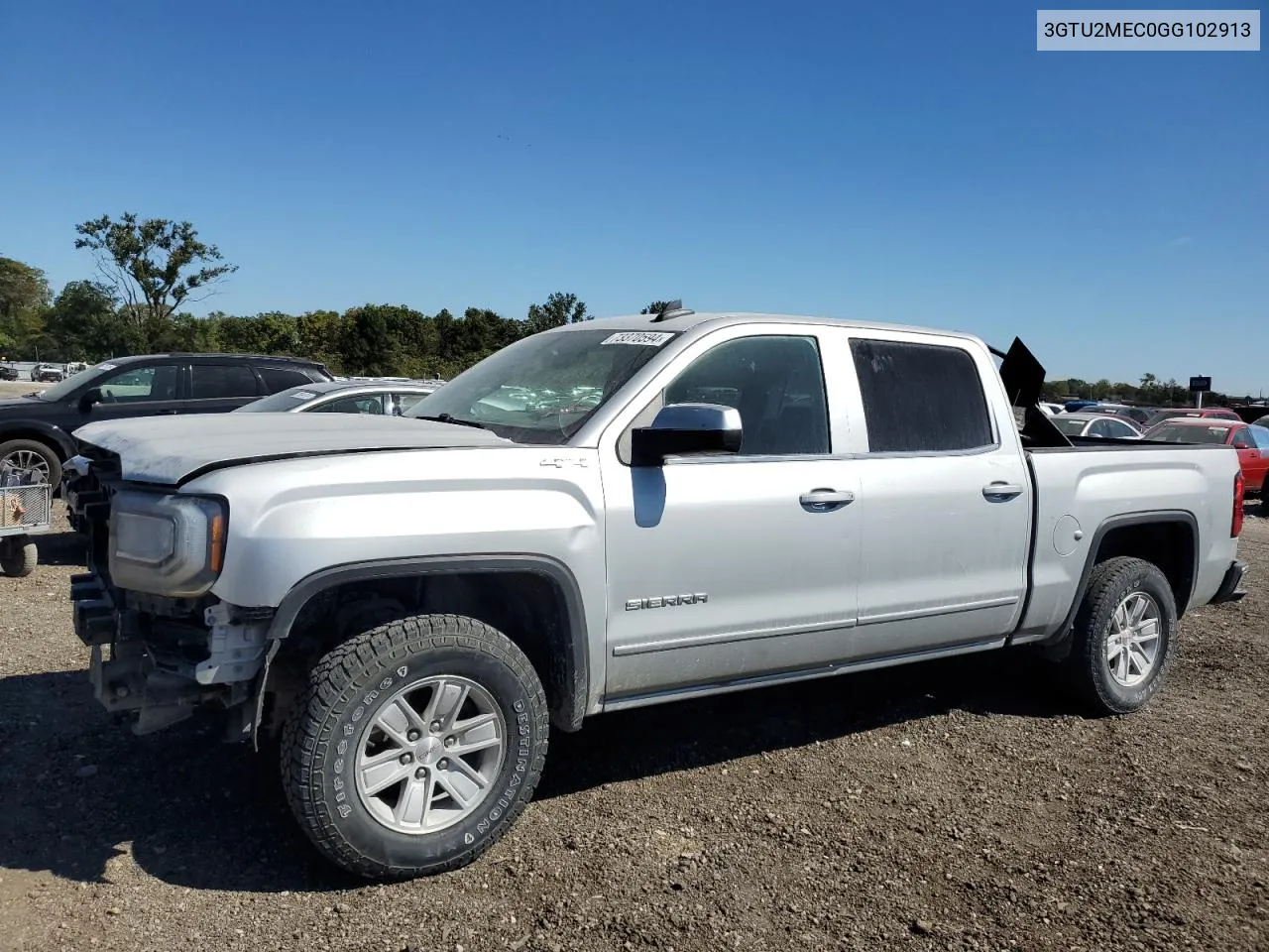 2016 GMC Sierra K1500 Sle VIN: 3GTU2MEC0GG102913 Lot: 73370594